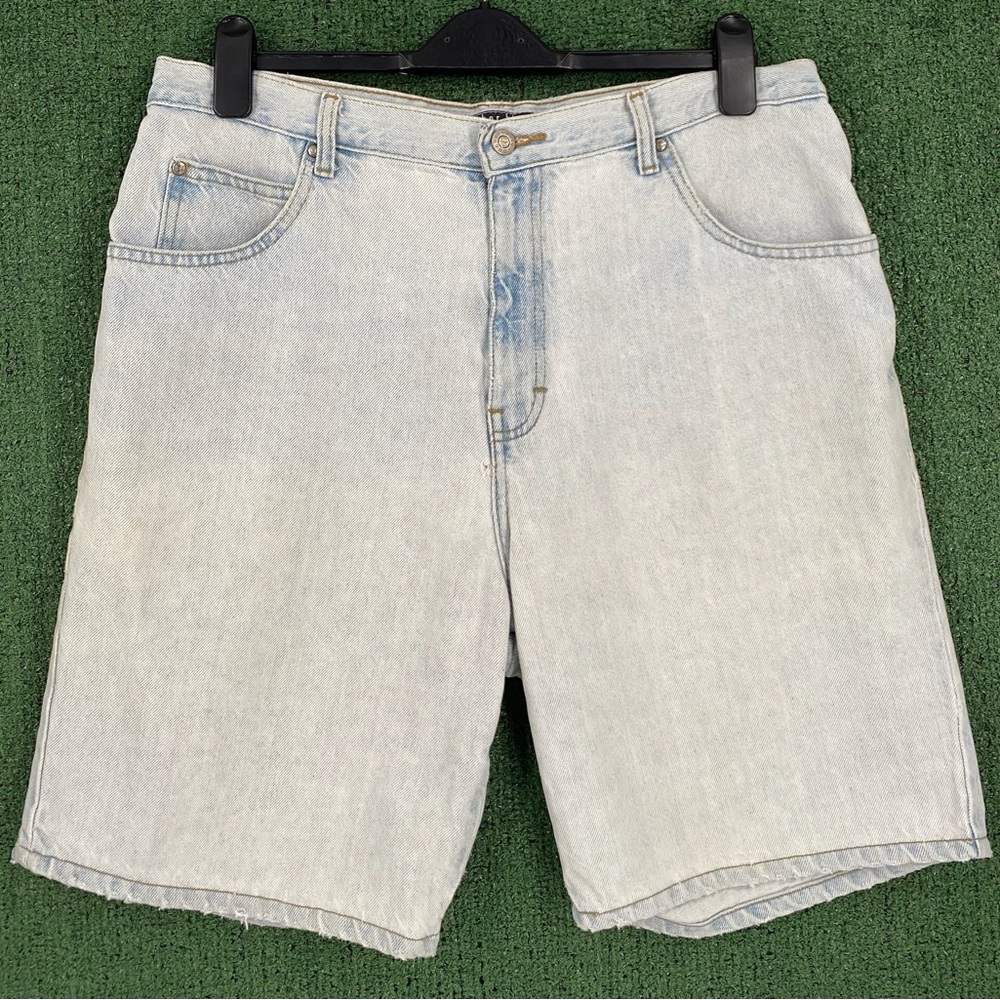 Vintage 90’s Anchor Blue Relaxed Fit Distressed Jean Shorts Jorts Men’s Size 35